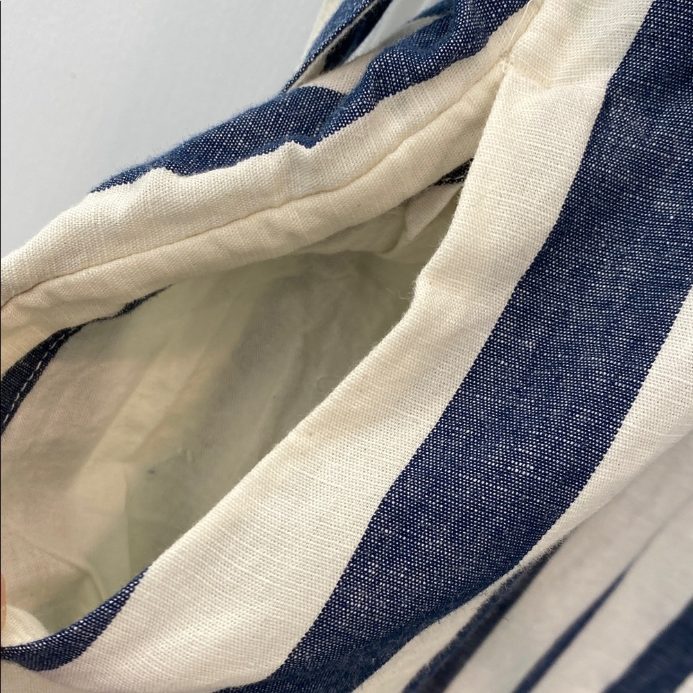 Pact cotton Navy and White Stripe Button-Front Dress - Picture 2 of 10